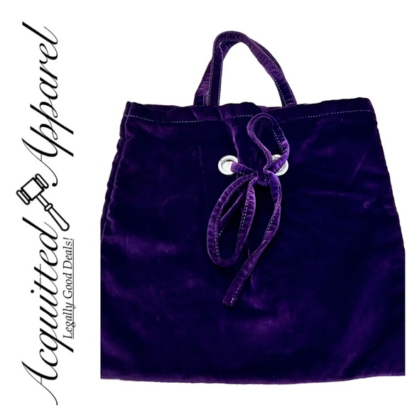 Marc Jacobs Bags Marc Jacobs Purple Velvet Shopping Bag Tote Poshmark